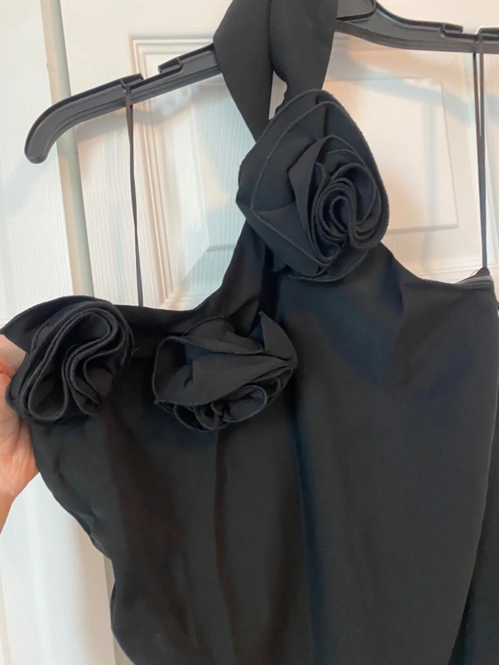 Astr The Label Black Rosette Mini Halter Dress - Picture 5 of 9